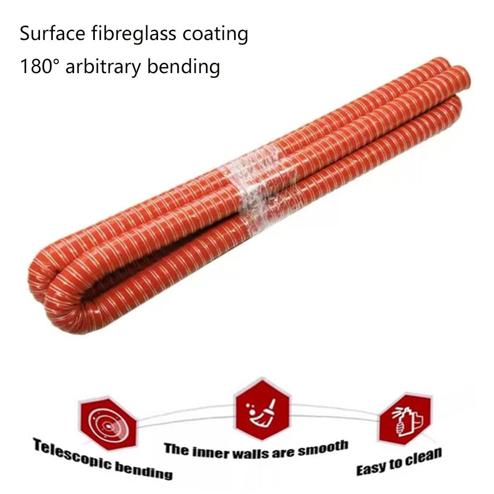 Tubo De Ventilación Para Secadora Tubo Aire Acondicionado Longitud 100cm Manguera Flexible Silicona 100mm 115mm 150mm Manguera De Admisión De Aire Para Automocion(1m/3.2ft,250mm-9 3/4in)