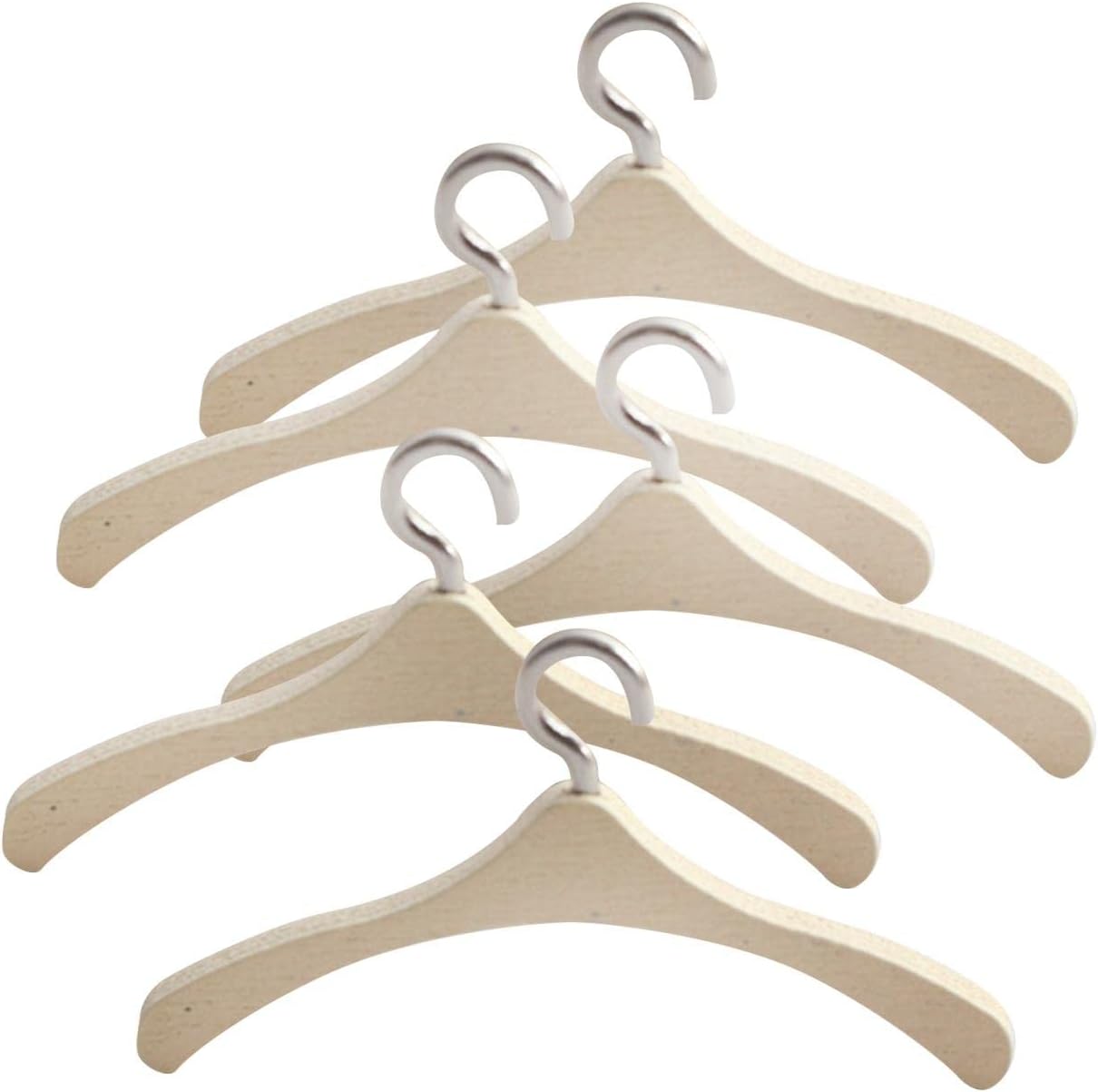 harayaa 5Pcs Dollhouse Hangers Clothes Drying Rack Decor Accessories for Micro Landscape Kids Gifts