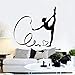 Divertente ginnasta silhouette wall sticker ginnastica ritmica sfondo adesivo murale vinile adesivo rimovibile A5 43X45CM
