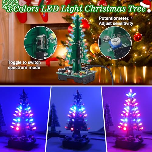 Snapklik.com : 3D Christmas Tree Soldering Kit, Icstation DIY Soldering