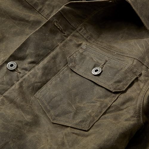 Image of Huckberry Flint and Tinder Men's Wool-Lined Waxed Trucker Jacket, Built for Layering