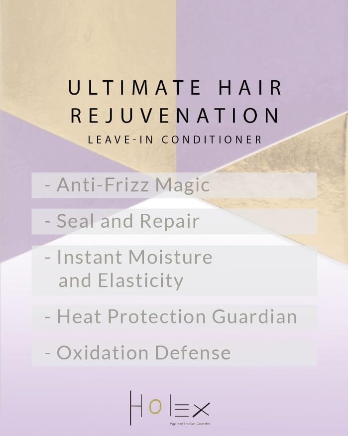 Miniatura 3 de Holex Cosmetics Acondicionador sin enjuague de queratina brasileña Plex, tratamiento nutritivo sin enjuague enriquecido con queratina y aceite de