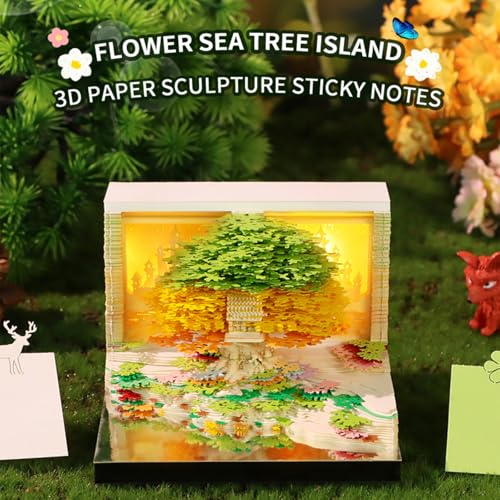 Bloc-notes en papier 3D détachable calendrier 2026 idée cadeau originale LED