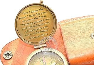 Humaira Nautical for I Know The Plans I Have for You Engraved Compass, Jeremiah 29 11, Baptism Gifts, Best Easter, Birthday, Mothers Day, Fathers Day, Graduation Gift, Wedding Gifts H