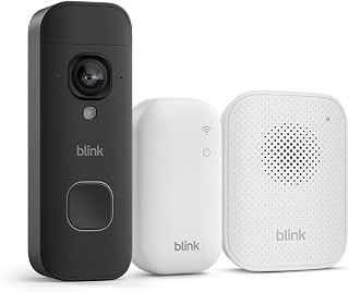 New Blink Video Doorbell 2K+ and Blink Chime | Head-to-toe view | 2K video | Enhanced audio | IP65 | Long-lasting battery life | Easy DIY setup | Sync Module Core included – System (Black)
