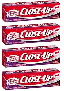 Image of Close-Up Fluoride Toothpaste, Freshening Red Gel 4 oz (Pack of 4)