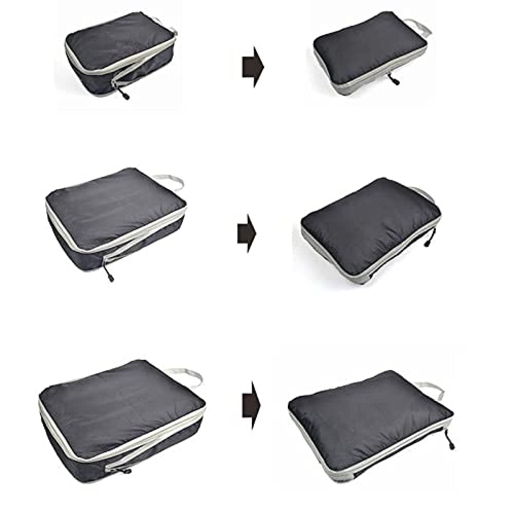 Confezione Da 4 Valigie Borse A Compressione Borse A Compressione Per Bagagli Abbigliamento Organizzatori Da Viaggio Deposito Bagagli Valigia Cubi Da Imballaggio Tasche Da Viaggio-5