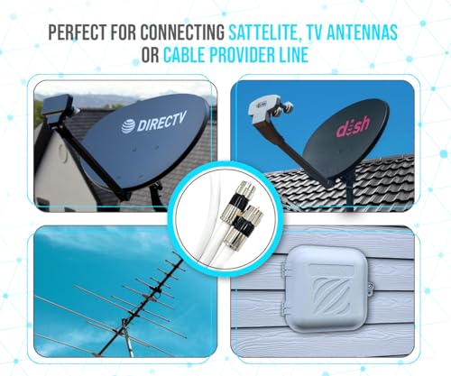 Câble coaxial TV blanc pour installer votre antenne ou décodeur internet - 6
