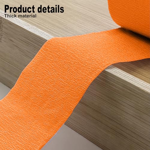 Image of 4 Crepe Paper Streamers Rolls, 328ft Pack of Black and Orange Crepe Paper for Halloween Party Birthday Office Door Wall Decorations Flower Making (1.8 inch x 82 ft /Roll)