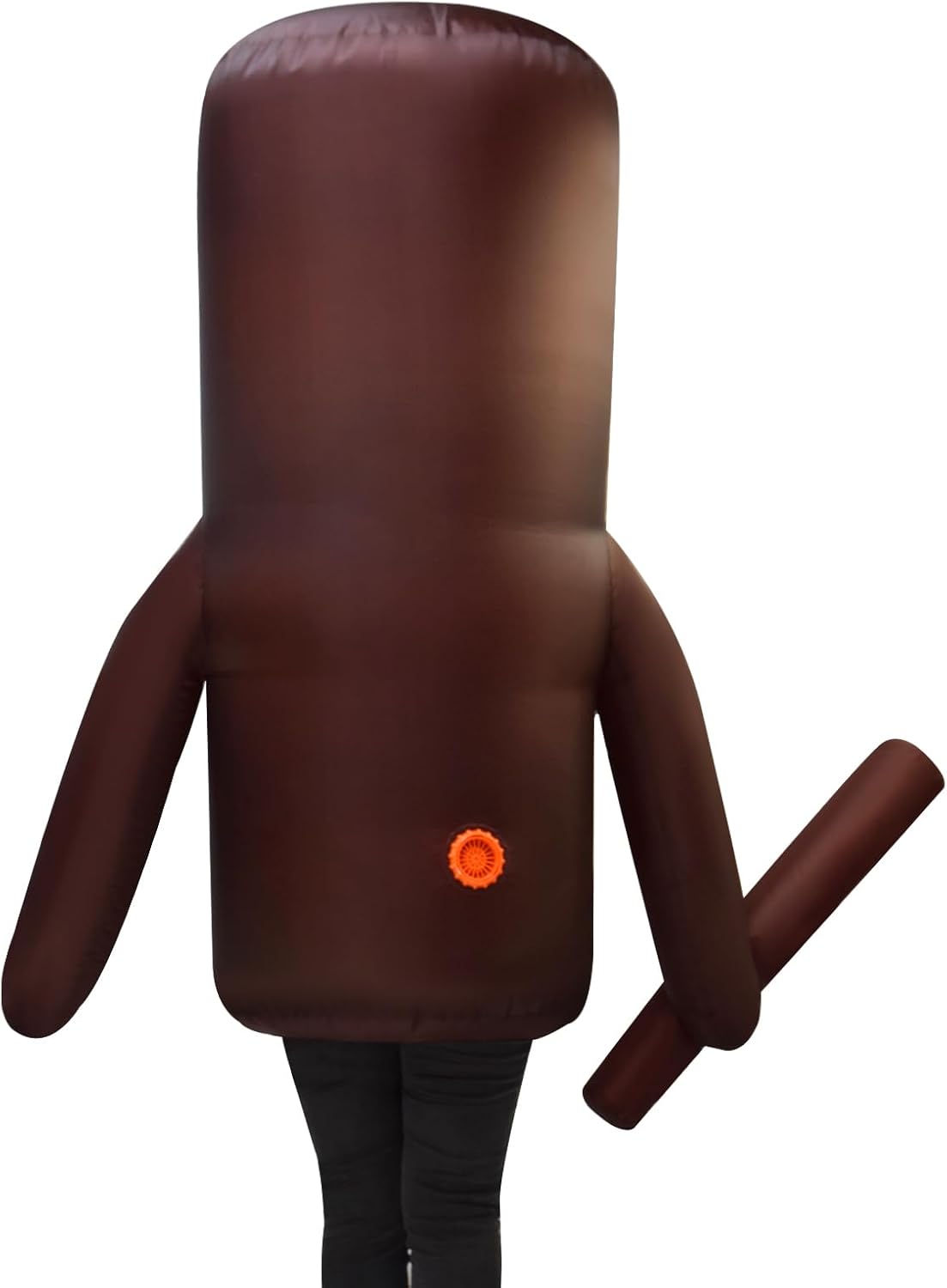 Inflatable Tung Costume, Halloween Funny Wooden Stick Man Blow Up Inflatable Cosplay Outfit