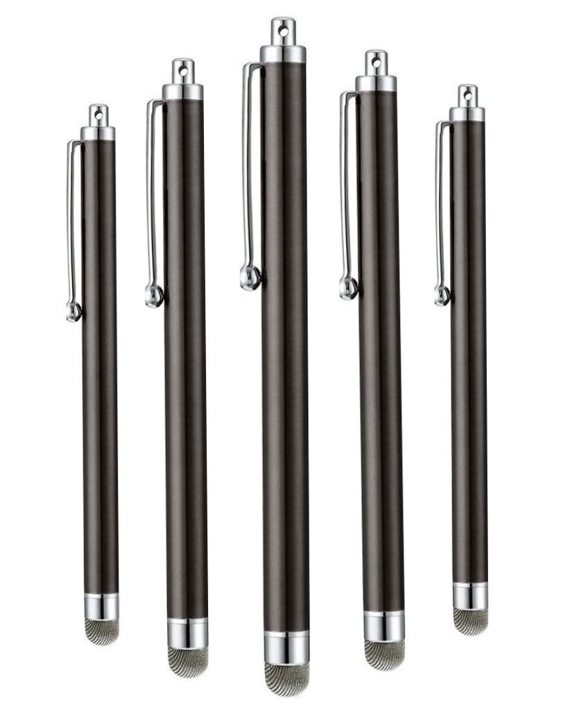 5 x Fabric Micro FIBRE fiber Stylus Pen for iPAD, Tablet , iPHONE, IPOD , SAMSUNG , Blackberry, HTC, LG, SONY , NOKIA , Huawei Honor, ZTE , Lenovo , Ulfone, ..ANY Touch Screen Device