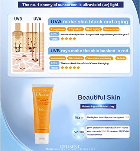 DISAAR Beauty DISAAR SPF 60+ Moistening Sunblock Sunscreen Cream For Dry Sensitive Skin 80ml