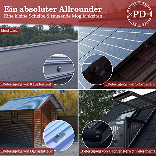 PD® Unterlegscheiben M6 mit EPDM Dichtung (6,8x19mm) | Dichtscheiben für Schrauben aus Edelstahl A2 V2A | Dichtscheibe für Spenglerschrauben, Bohrschrauben & Eternit Schrauben | 50 Stück