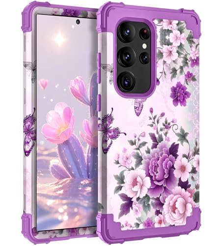 TEECOVER Heavy Duty Case for Samsung Galaxy S24 Ultra, Violet