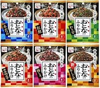 4 sachets de petites portions par paquet. 6 saveurs : Bonite, Saumon rouge, Wasabi, Ume Shiso, Œuf Nori, Coquille de morue épicée Fabriqué au Japon