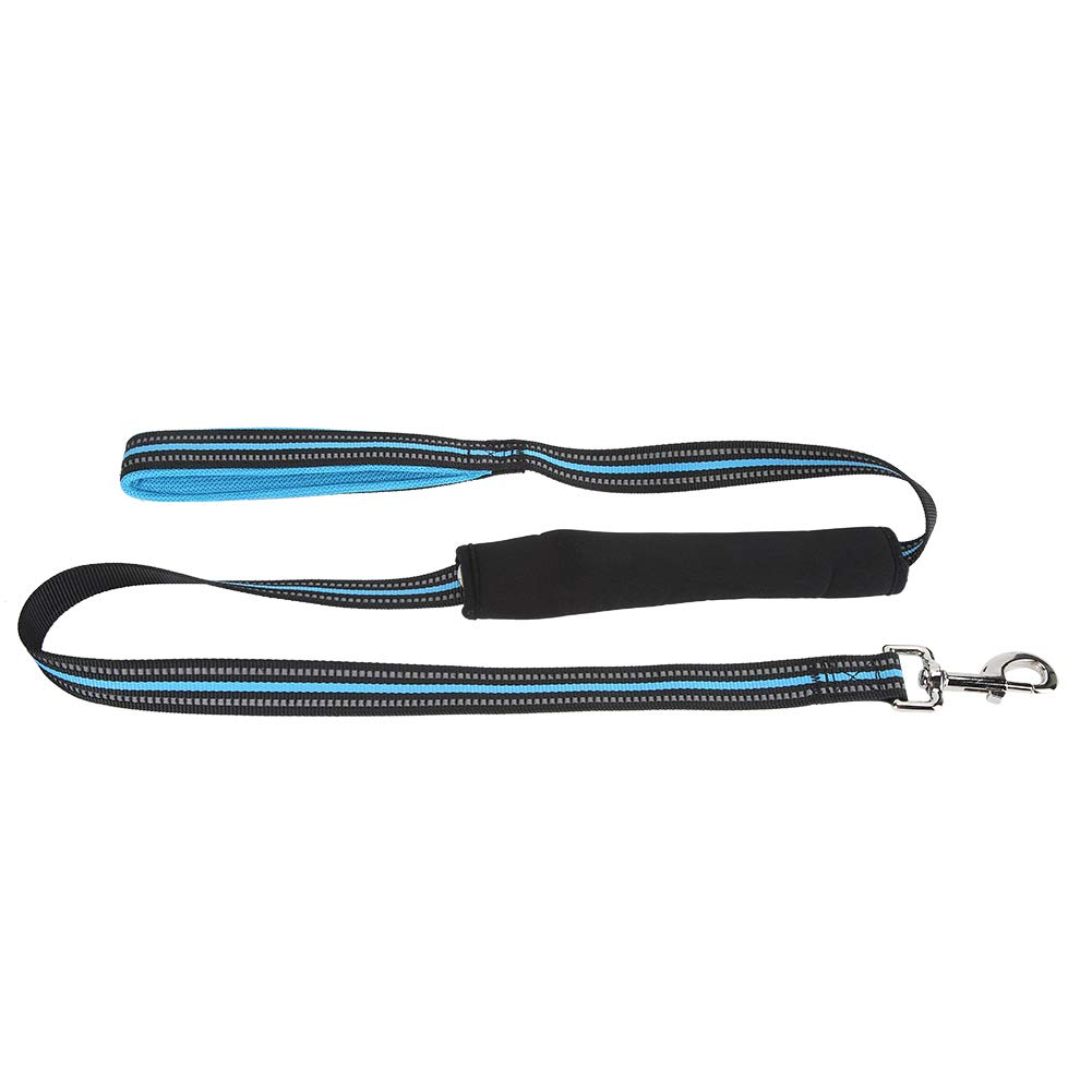 BATLAM Corda per trazione per Animali Domestici Nylon Durevole Confortevole Pet Riflettente Tirante Trazione Guinzaglio Corda Cintura di Sicurezza per Auto per Cani Blu M