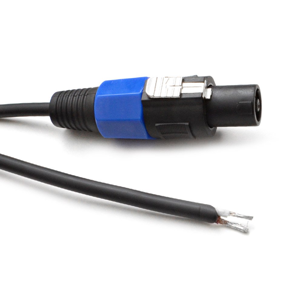 Seismic Audio - SPRW35 (2 Pack)- 35 Foot Raw Wire to Speakon Speaker Cable - 16 Guage - PA/DJ/Home Audio