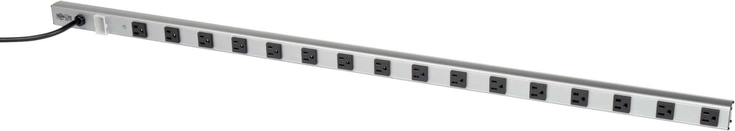 Tripp Lite 16 Outlet Surge Protector Power Strip, 15ft Long Cord, Metal, Lifelong Warranty (SS7415-15),Silver