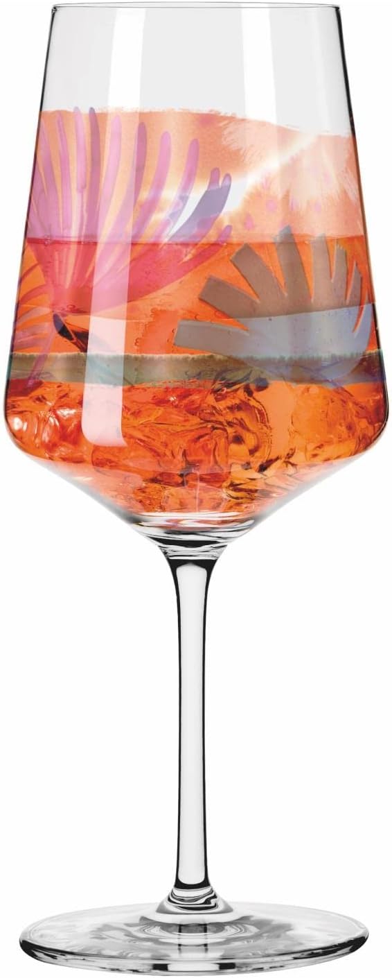 Ritzenhoff 2841010 Aperitif Glass 500 ml – Sommerrausch No. 10 Series with Colourful Watercolour Motif – Made in Germany