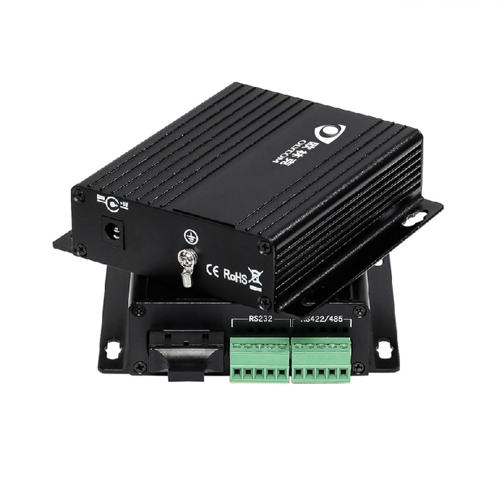 Un par de convertidores serie a fibra RS232 RS485 RS422 módem óptico 1310 nm conector SC de fibra dual para interruptor de concentrador de PC