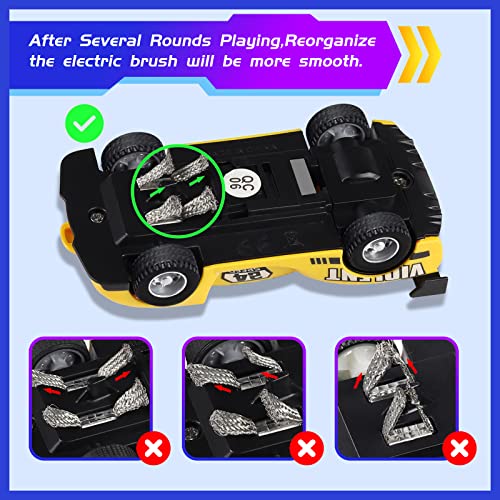 2022 Upgraded Electric High-Speed Slot Car Race Car Track Sets For Boys Including 4 1:43 Scale Slot Cars With Headlights, 18.5Ft Rc Race Track With 2 Controllers,Toys Gifts For 5 6 7 8 9 10+ Boys #TOP5