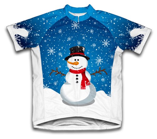 ScudoPro Mr. Snowy Short Sleeve Cycling Jersey for Women - Size 3XL Blue
