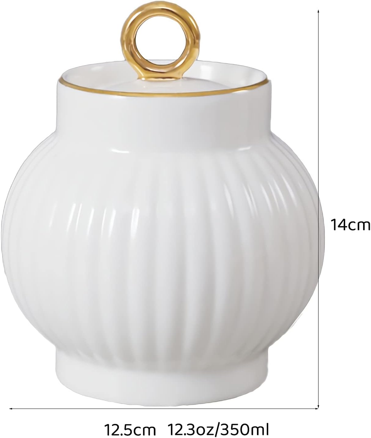 Sugar Bowl with lid Sugar Bowl Porcelain Sugar Bowl Dispenser with Lid, 12.3oz/350ml Ceramic Salt Storage Jar Ceramic Sugar Canister, Coffee Bar Accessories