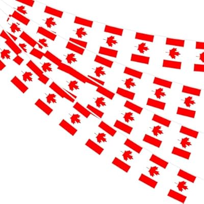 Ahfulife Guirnalda Bandera Canadá, 4 Paquetes de 30 Banderines Canadá, 14x21cm-10m, para Decoración de Copa Mundial, Eventos Deportivos, Fiesta Nacional, Jardín, Bar, Balcón | Ya disponible en tu tienda friki favorita! En mundofriki.es!