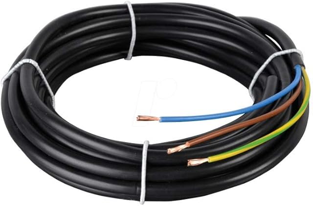SHPELEC® FLEXIBLE 3 Core Cable 1.5mm 3183YH BASEC Approved Black PVC LED Lighting 5m 10m 20m 25m 50m (10m)