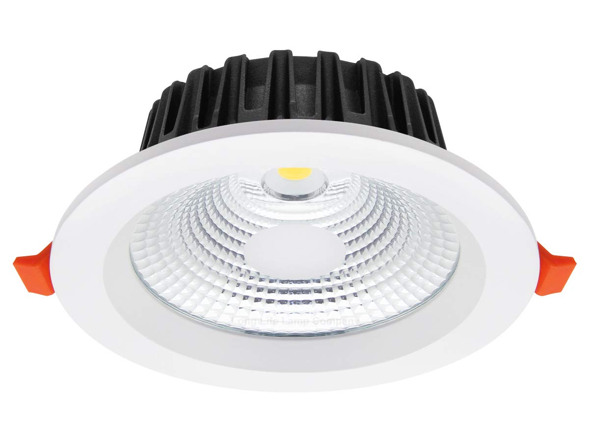Long Life Lamp Company White Cob 12W Recessed Commercial Led Downlight Daylight 6000K Ac100-240V Pl And Metal Halide Replacement Cdl12
