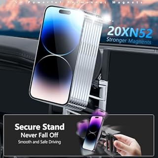 Being Up Jeep Cherokee Magnetic Phone Mount Fit for Jeep Cherokee 2014-2023, Super Stable Magnetic Phone Holder Adjustable Compatible with iPhone 17/16/15/14/13/12/Mini Series