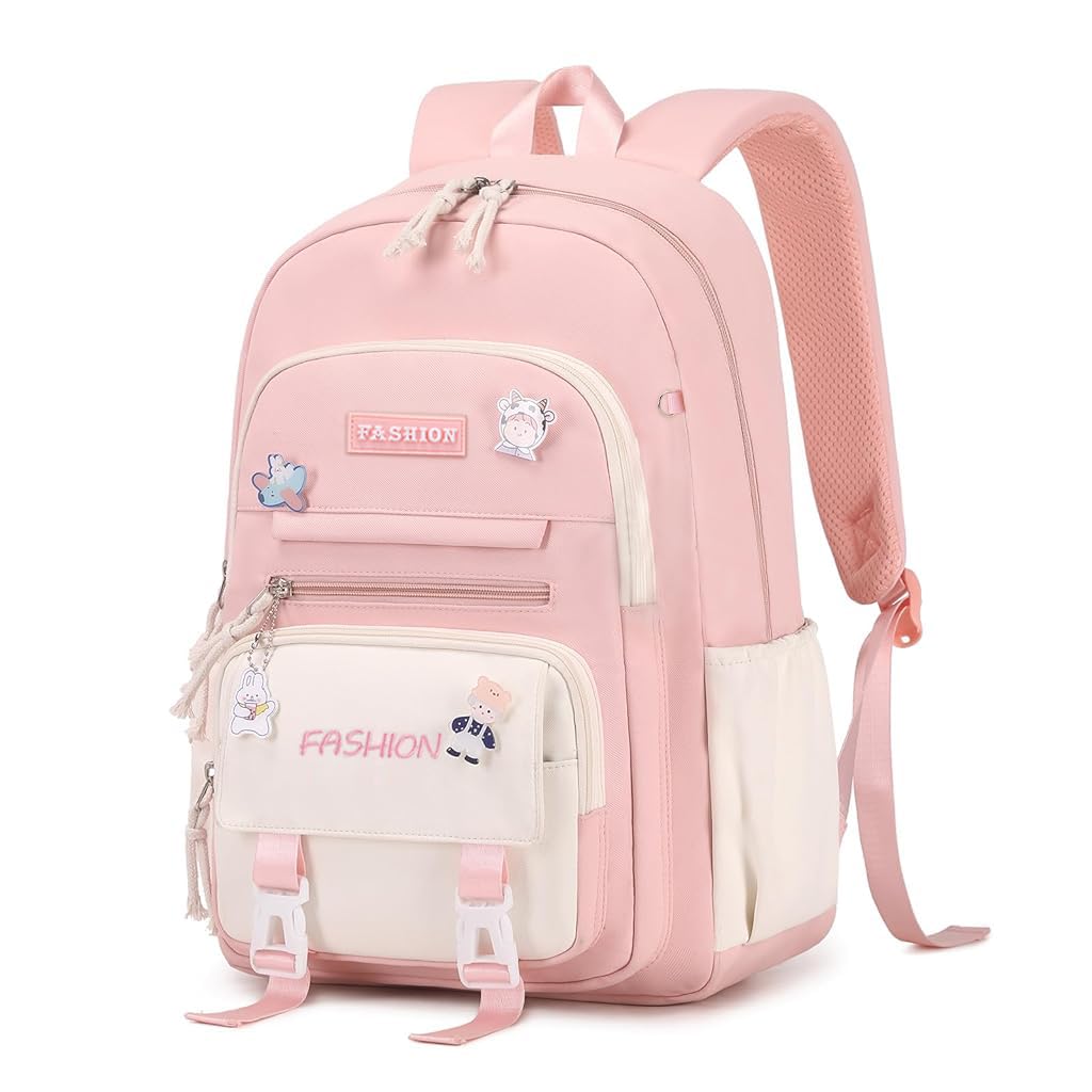 palay School Bag for Girls Kawaii Pink School Book Bag Multi Compartment 15.6 inches Travel Backpack-picture-36