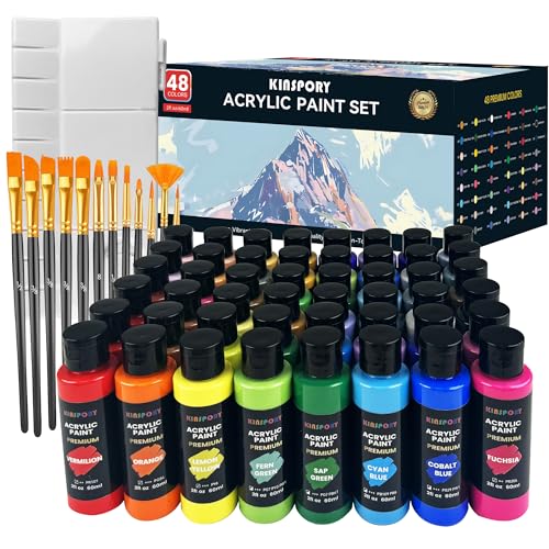 KINSPORY Colori Acrilici per Dipingere 48 x 60 ml con