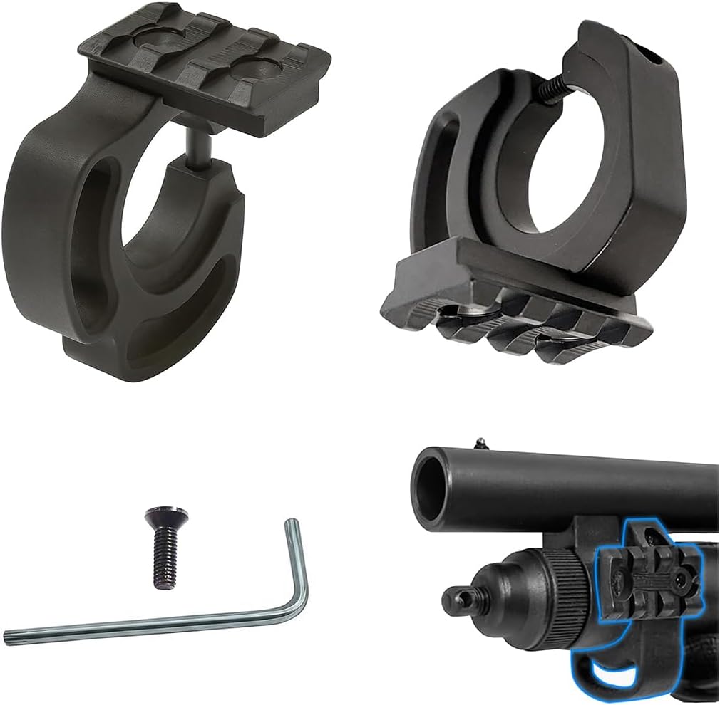 Gotical Shotgun Light Laser Mount with 3 Slot Picatinny Rail, Compatible for Mossberg 590 Shockwave 12 Ga, Side Sling Slot Provides Left, Right, 6 O'clock Positions of Sling Durable