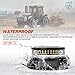 Xprite LED Rotating Beacon Light, 4.5Inch Super Bright Forklift Strobe Lights w/Magnetic Base for 12-24V Construction Truck Patrol Car Tractor Golf Carts-Amber&White