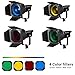 Aputure Fresnel 2X Lens Mount with Barn Door Honeycomb Grid and 4 Color Filters for Aputure 120D Mark 2 Aputure 300D Aputure 120D and Other Bowen-S Mount Continuous Lights