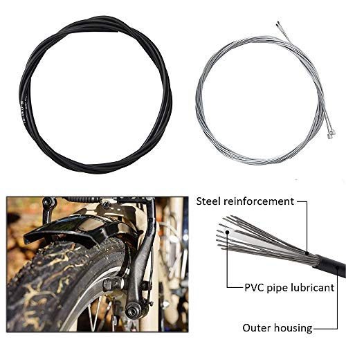 Eyech 755318465408 Universal Bike Shift Cable Housing Kit Set Bicycle Shifter Cable Set Derailleur Cable Replacement Kit thumb #5