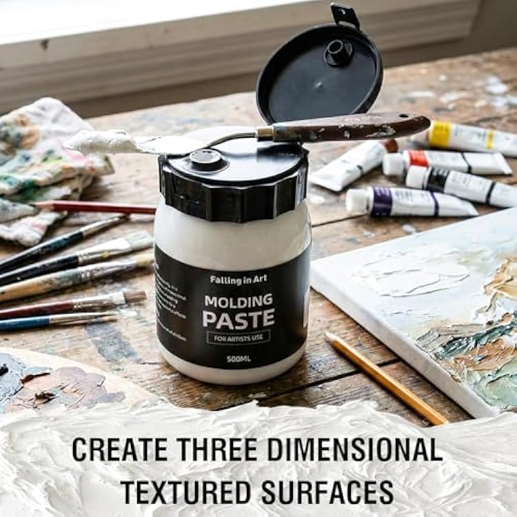 Falling in Art Modeling Paste for Acrylic Painting, 26.5 oz /750 g High Density Acrylic Textured Paste for Textured Art and Canvas Paint, Art Projects, DIY, 3D Effect