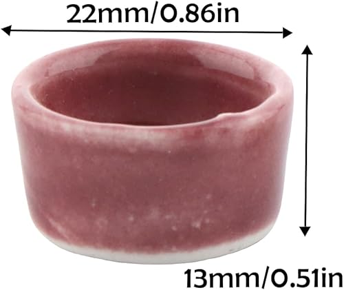 9 Pcs Tarantula Water Bowl Ceramic Mini Dish for Spider Tarantula Hermit Crab Terrarium Breeding Feeders (Colors May Vary)