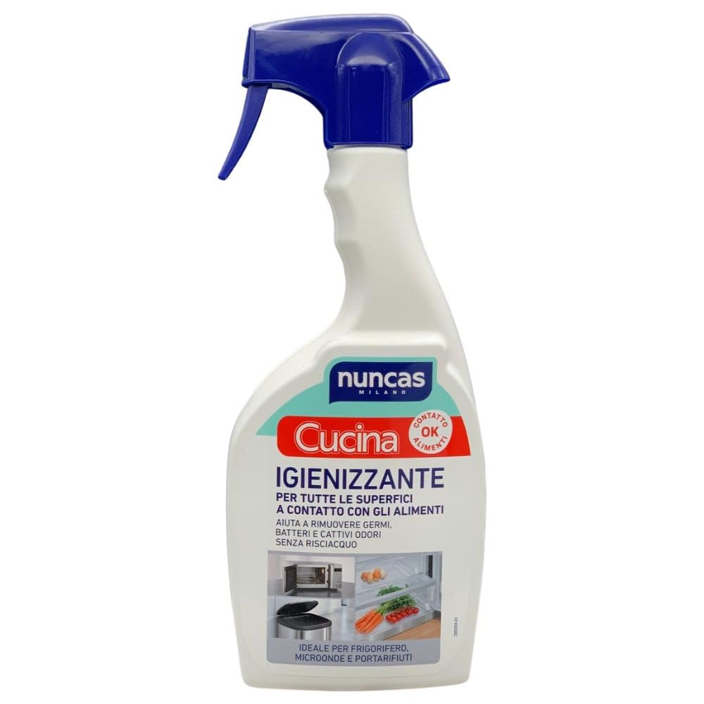 3X Igienizzante Cucina, per Tutte le Superfici a Contatto con gli Alimenti, Ideale per Frigorifero, Microonde e Portarifiuti, 500 ml