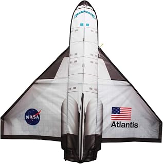 WindNSun FlightZone Kites - Easy to Fly Aviation Themed Airplane and Space Shuttle Kites for Kids and Adults