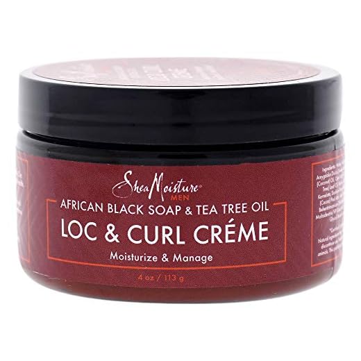 Shea fukt afrikansk svart tvål och te träd olja loc och lockkräm