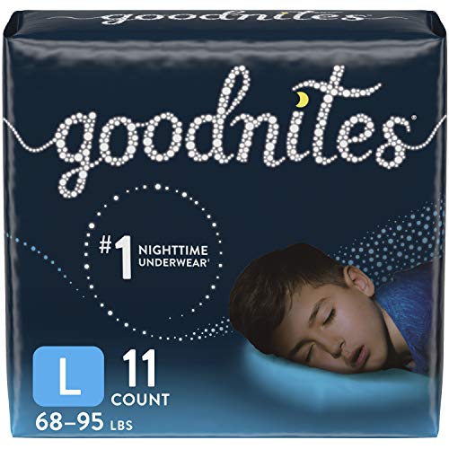 Goodnites Boys' Nighttime Bedwetting Underwear, Size Large (68-95 Lbs), 11 Ct #TOP13