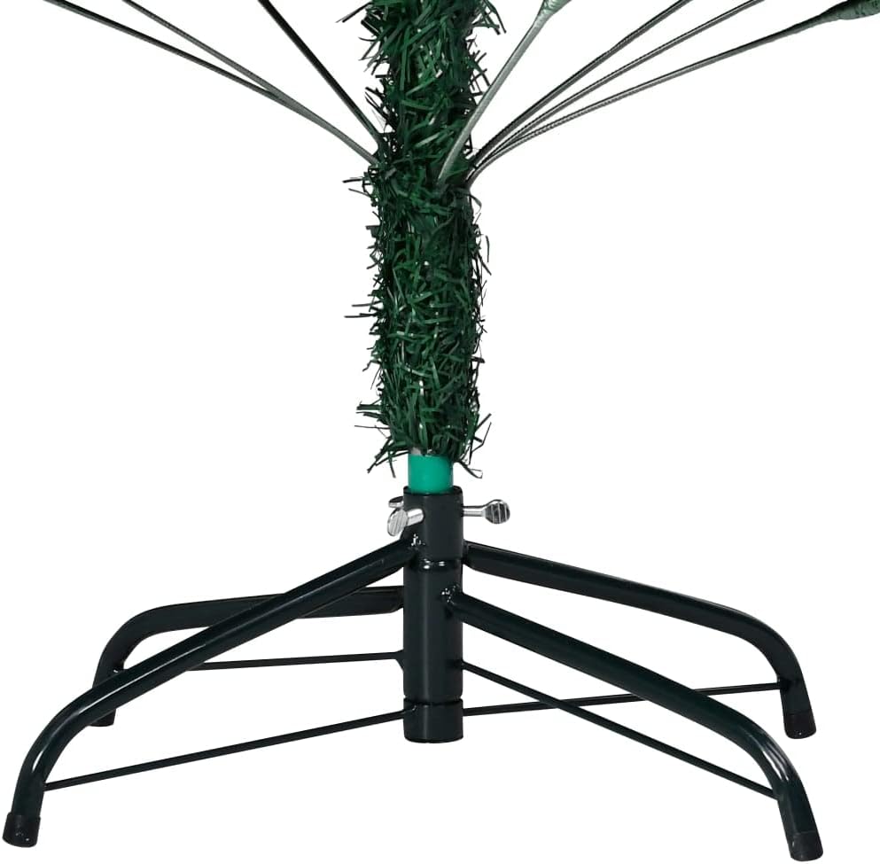 vidaXL vidaXL Christmas Tree, Artificial Xmas Tree with Stand and Thick Branches, Christmas Ornament for Indoor Outdoor, Holiday Party Decoration, Green PVC