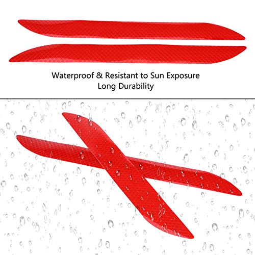 Adesivo refletivo de segurança para carro, 2 peças 300 m PET autoadesivo luz decalque de segurança a