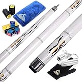 Cuesoul 58" 19oz 2ピースメイプルビリヤードプールキュースティック U102