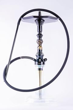 B2 Hookah Precious Cut Collection Slate Black Burl Wood INCLUDES MATCHING VASE
