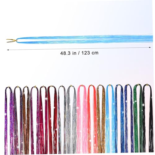 Kit Tinsel Cheveux et Extensions Paillettes : Accessoires Coiffure Colorés