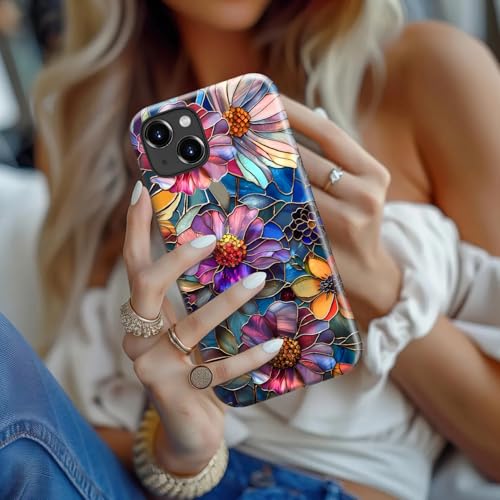 STARVIP for iPhone 14 Plus Case, Wireless Charging Compatible,Dual-Layer Protection with Cute Wildflower Design, Soft Silicone + Hard Shell, Chic Phone Cover for Women - Vibrant Defined Blossoms by STARVIP - Used condition - Image 5