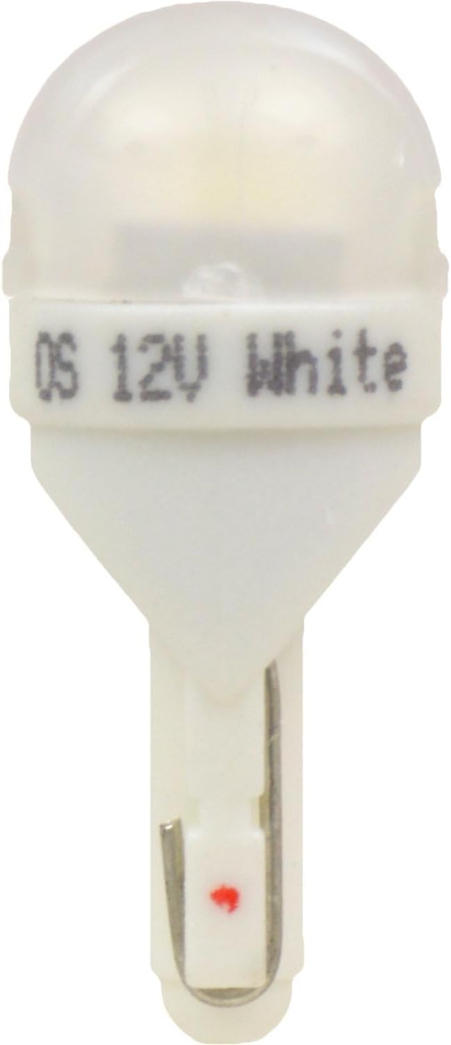 SYLVANIA - 2825 T10 W5W LED White Mini Bulb - Bright LED Bulb, Ideal for Interior Lighting - Map, Dome, Cargo and License Plate (Contains 2 Bulbs)